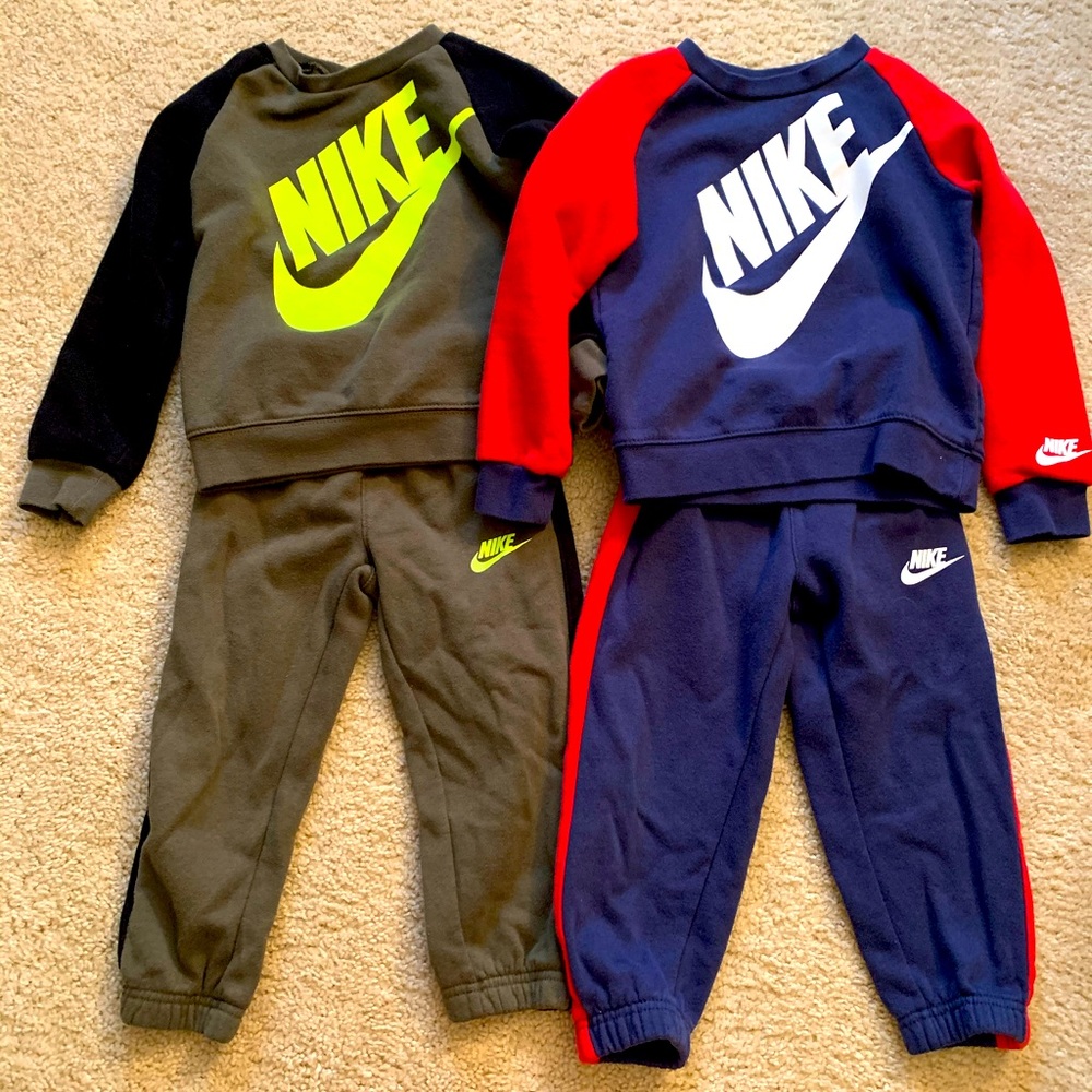 Two boys Nike sweatsuits, size 4T